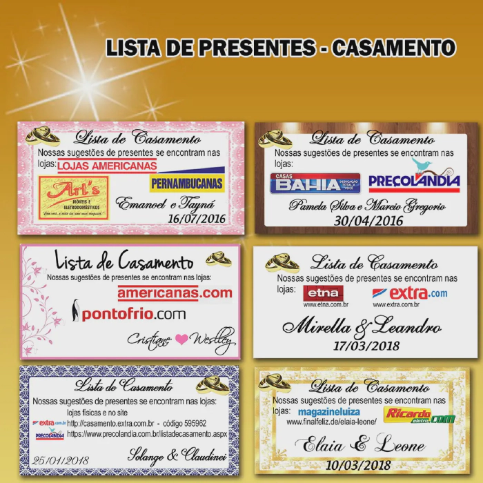 Image for post Cartões Lista Presentes