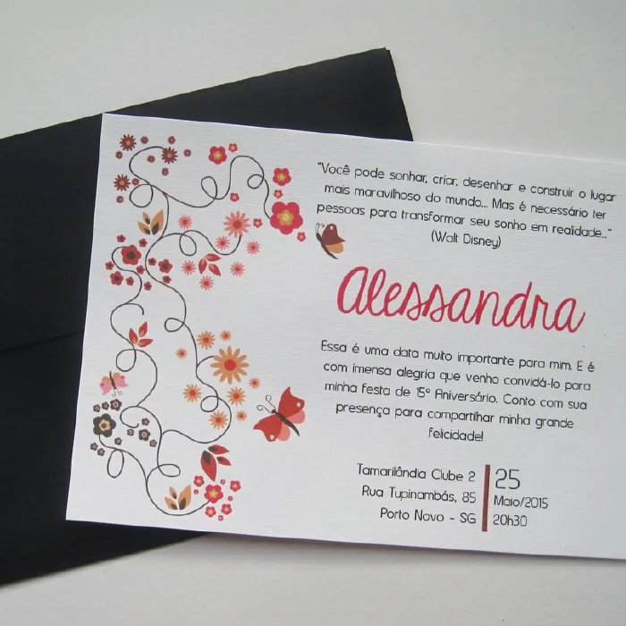 Image for post Convite de 15 Anos - com envelope